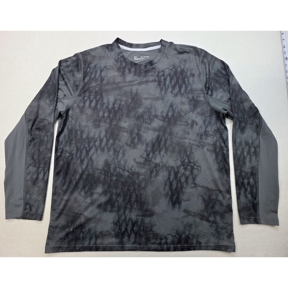 Under Armour Shirt 2XL LIMITED USE ISO Chill Gray Camo Long Sleeve Loose